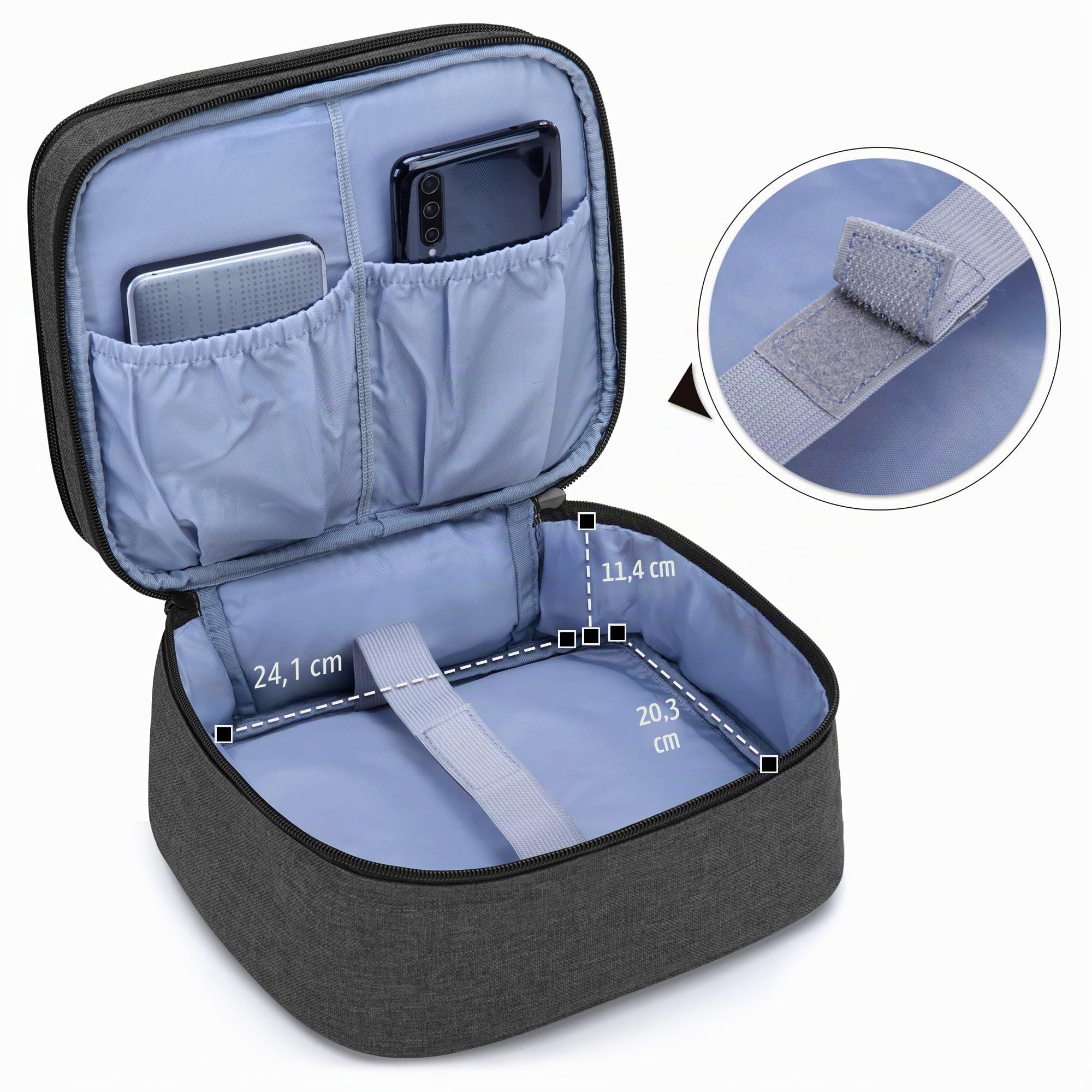 Luxja Bolsa para Mini Proyector, Maletin Proyector y Accesorios, Funda Proyector Portátil, Negro