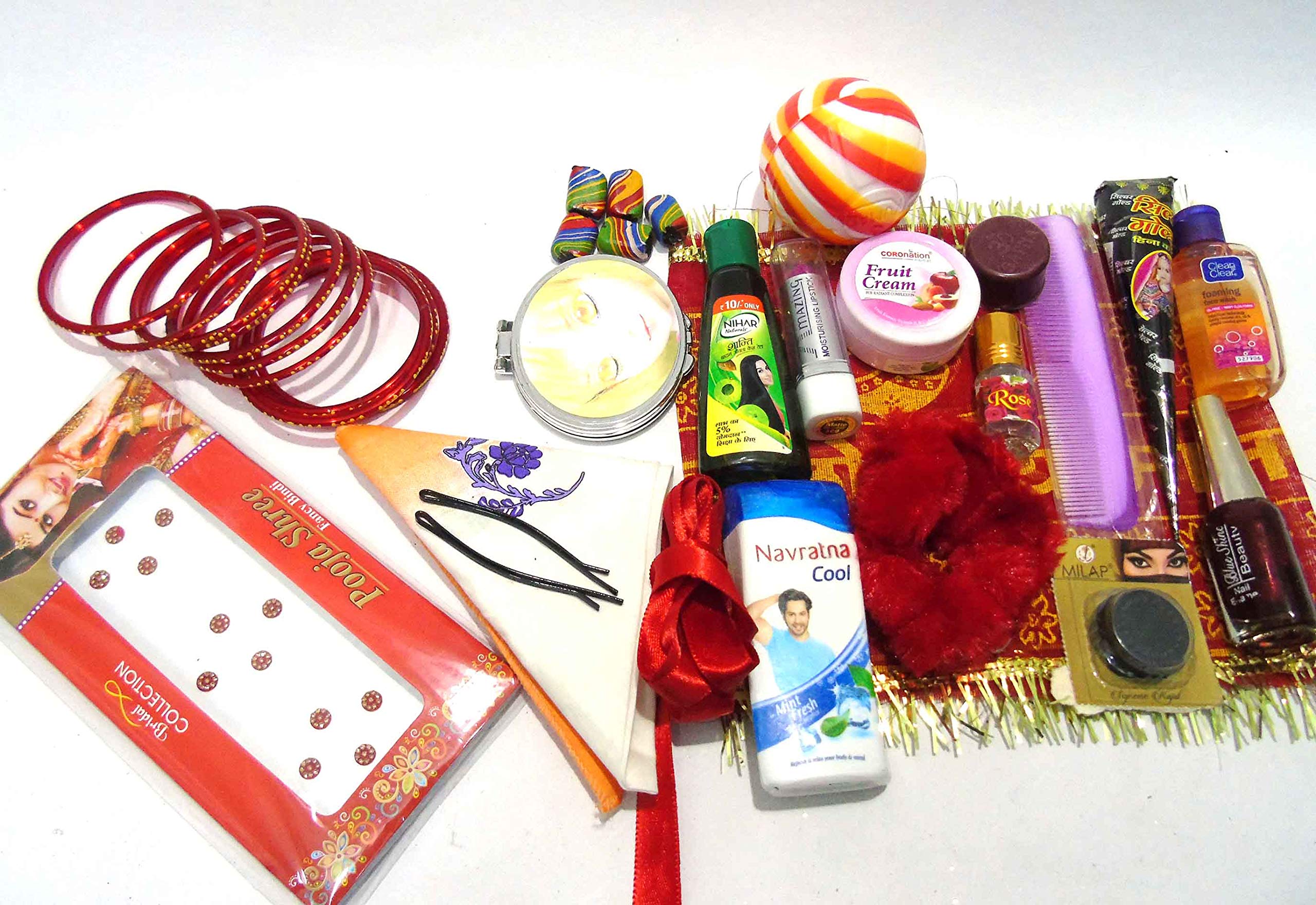 Strala21 Item Plastic Shringaar Kit for Devi MATA for Every Festive Season (Multicolor, 21 Pcs Set)