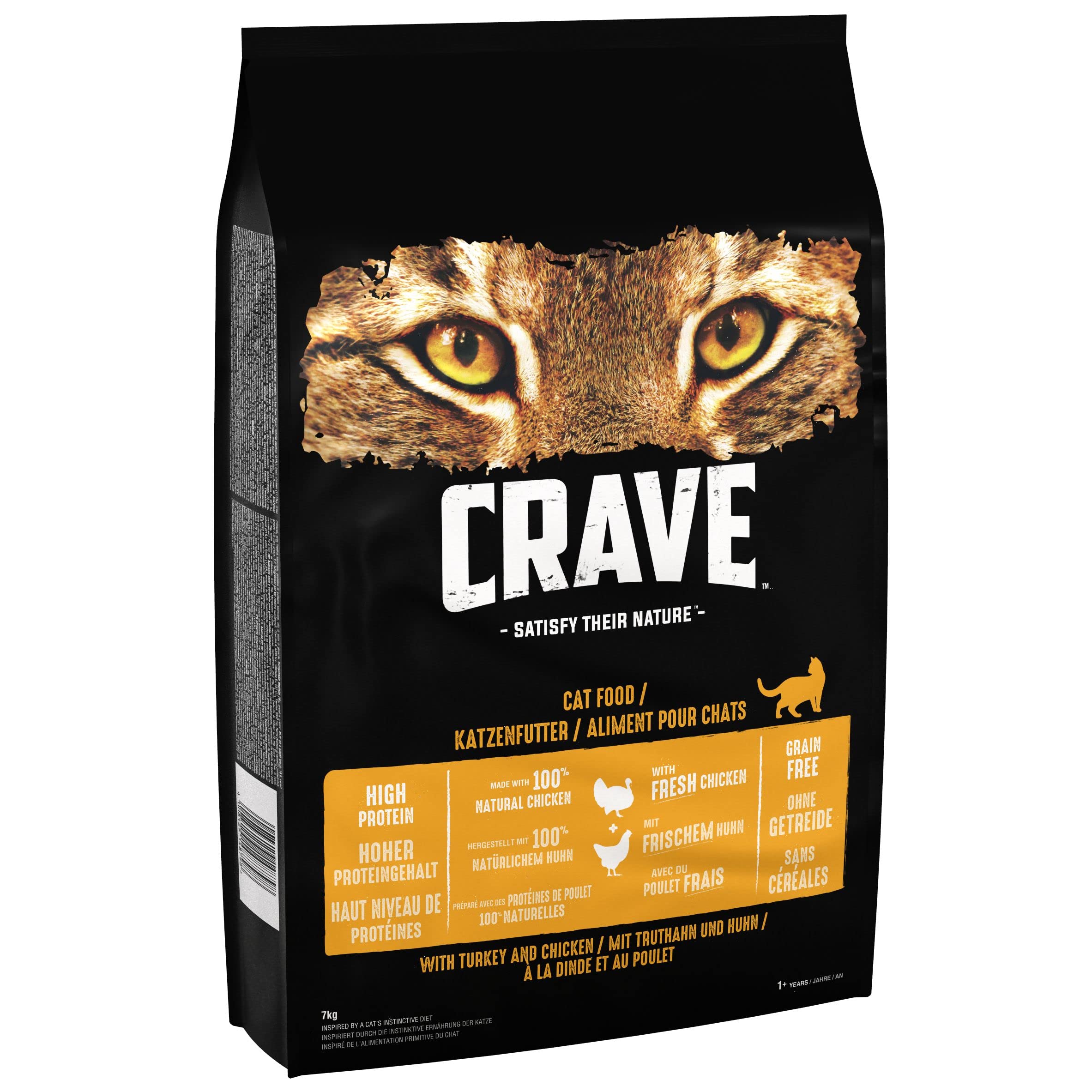 Crave Adult Turkey & Chicken Dry Cat Food - Economy Pack: 2 X 7Kg