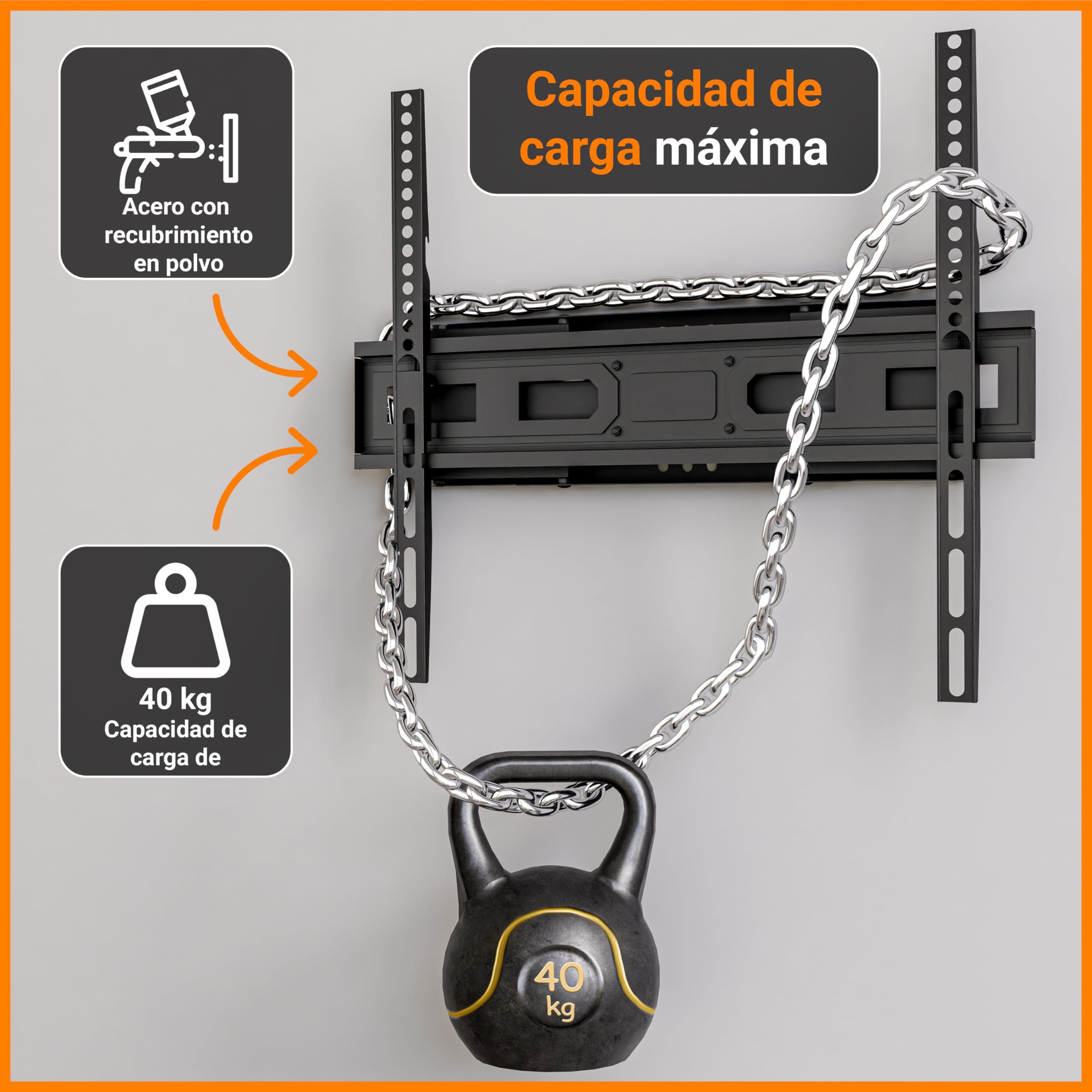 Easylife Soporte de TV de Pared FlexMount E80 Dual 37–80'', Doble Brazo, Inclinable y Giratorio, VESA 600x400, hasta 40KG, Plano Articulado para Televisor Pared con Gestión de Cables