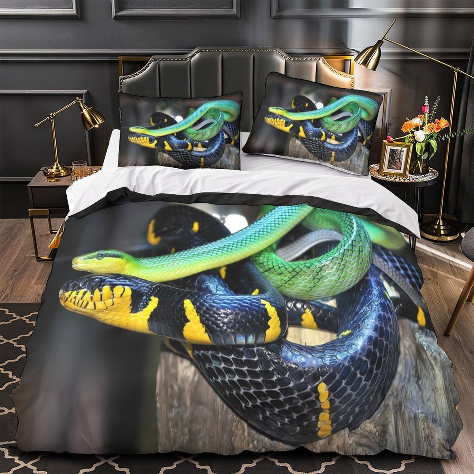 Housse de couette serpents hypoallergénique : finis les réveils de votre enfant