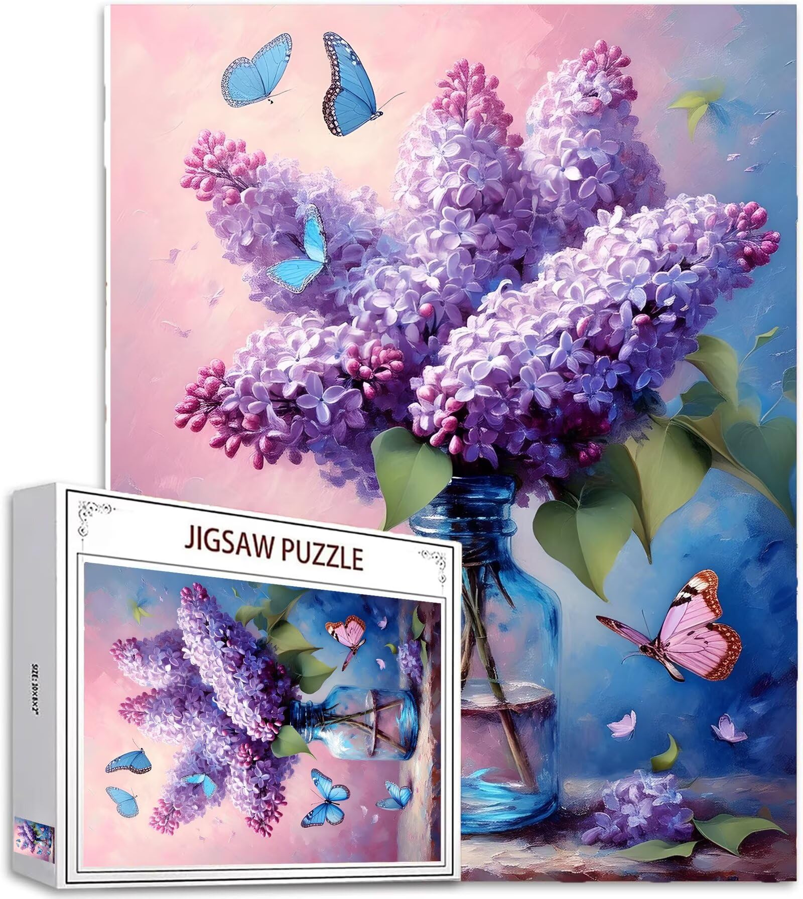 Puzzle dla dorosłych, motyw motyla, puzzle, puzzle, puzzle, gry edukacyjne, DIY, rękodzieło dla dorosłych, z pudełkiem prezentowym, piękna dekoracja, prezenty dla kobiet, 122 x 81 cm, model 512