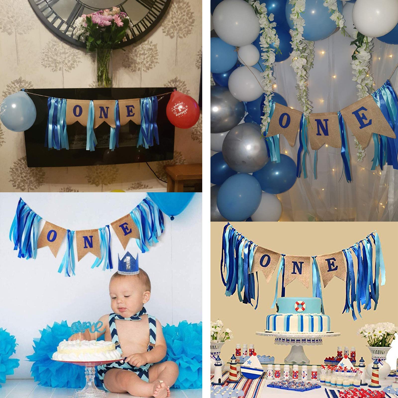 EXQULEG Baby verjaardag decoratieset - 1e verjaardag jongen
