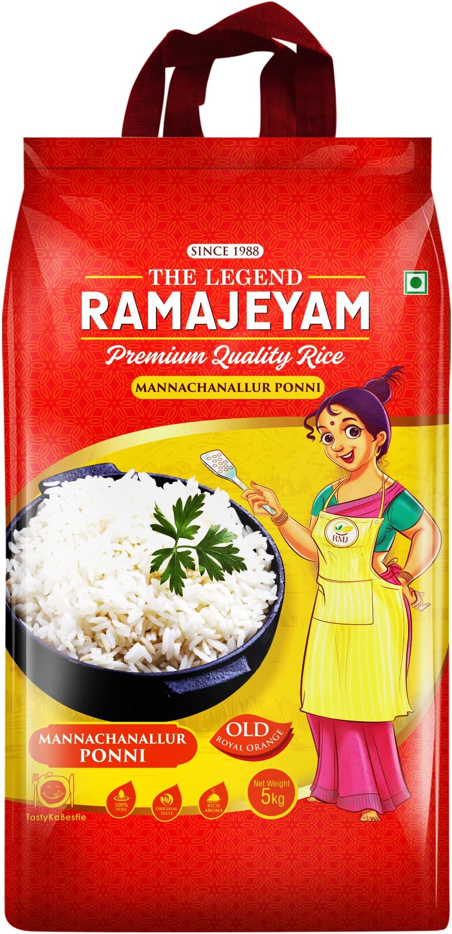 The Legend Ramajeyam Manachanallur Tamil Ponni Boiled Rice 5Kg