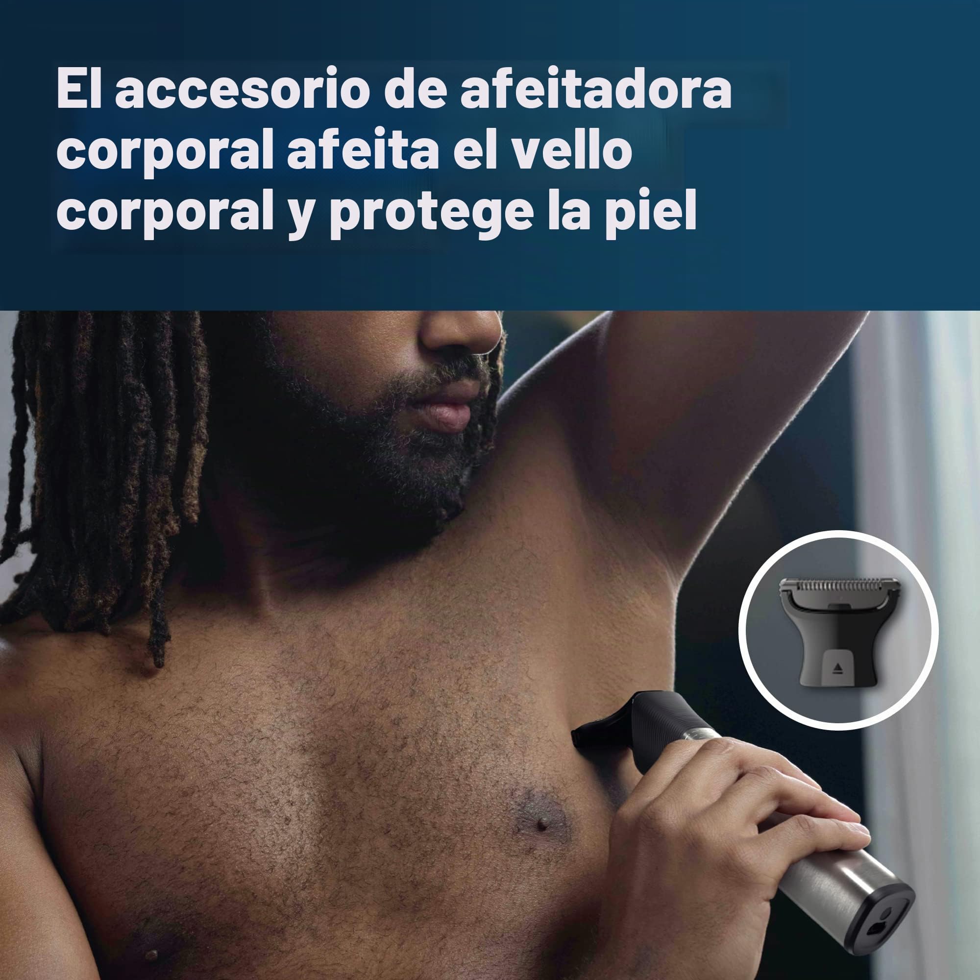 Philips Norelco Multigroom MG9510/60 - Kit de aseo para hombre, 9000-21 piezas, para barba, cuerpo, cara, nariz, orejas, recortadora de pelo con estuche de almacenamiento premium, MG9510/60