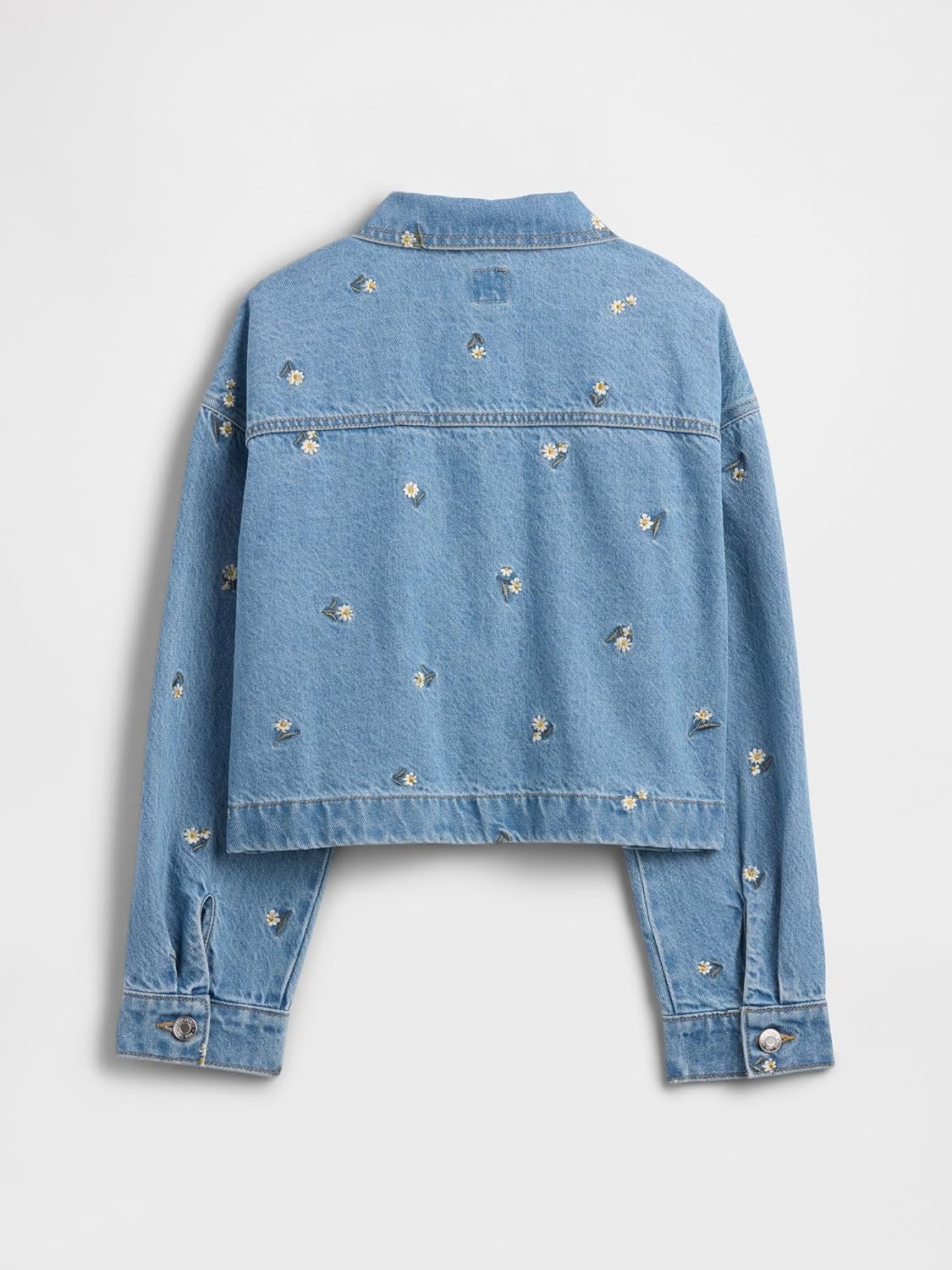 GAP Girls' Novelty Embroidred Denim Jacket