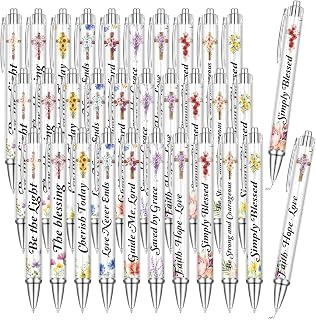 50 Pcs Catholic Pens Gift Bulk, Christmas Favors, Cross