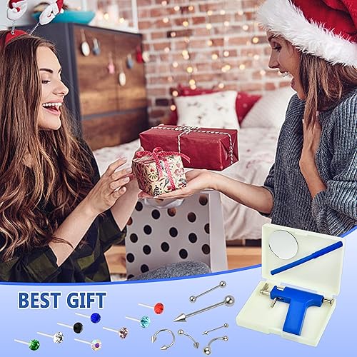 Miniatura 6 de Juego de 209 piercings de oreja, herramienta desechable para perforación de oreja para el cuerpo, oreja, nariz, ombligo, máquina de perforación de