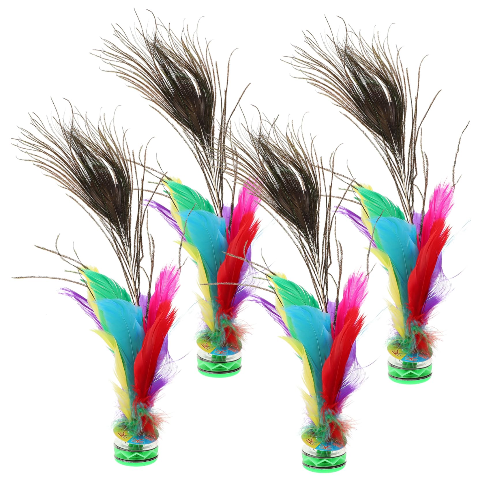 VICASKY 1set Kick Shuttlecock for Adults Indoor Outdoor Entertainment Coordination Motor Skills Lightweight Exercise 4pcs