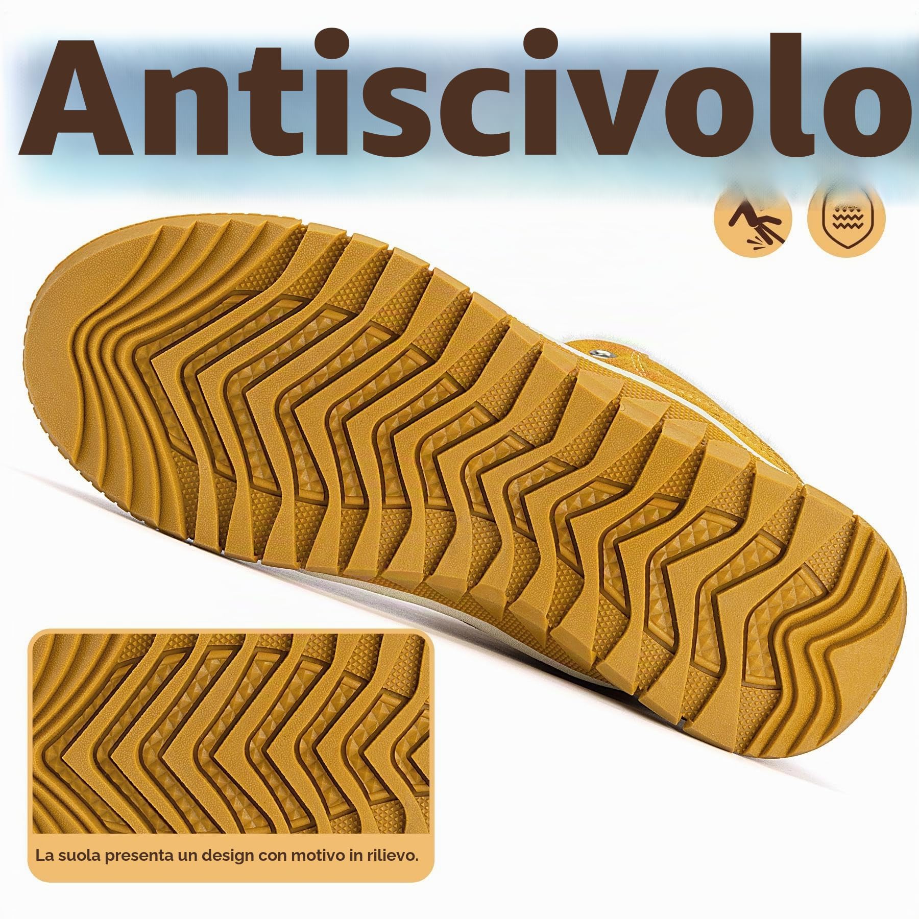 Mishansha Stivali da Invernali per Uomo Donna Caldi Antiscivolo Scarpe da Neve Taglia 36-48 EU