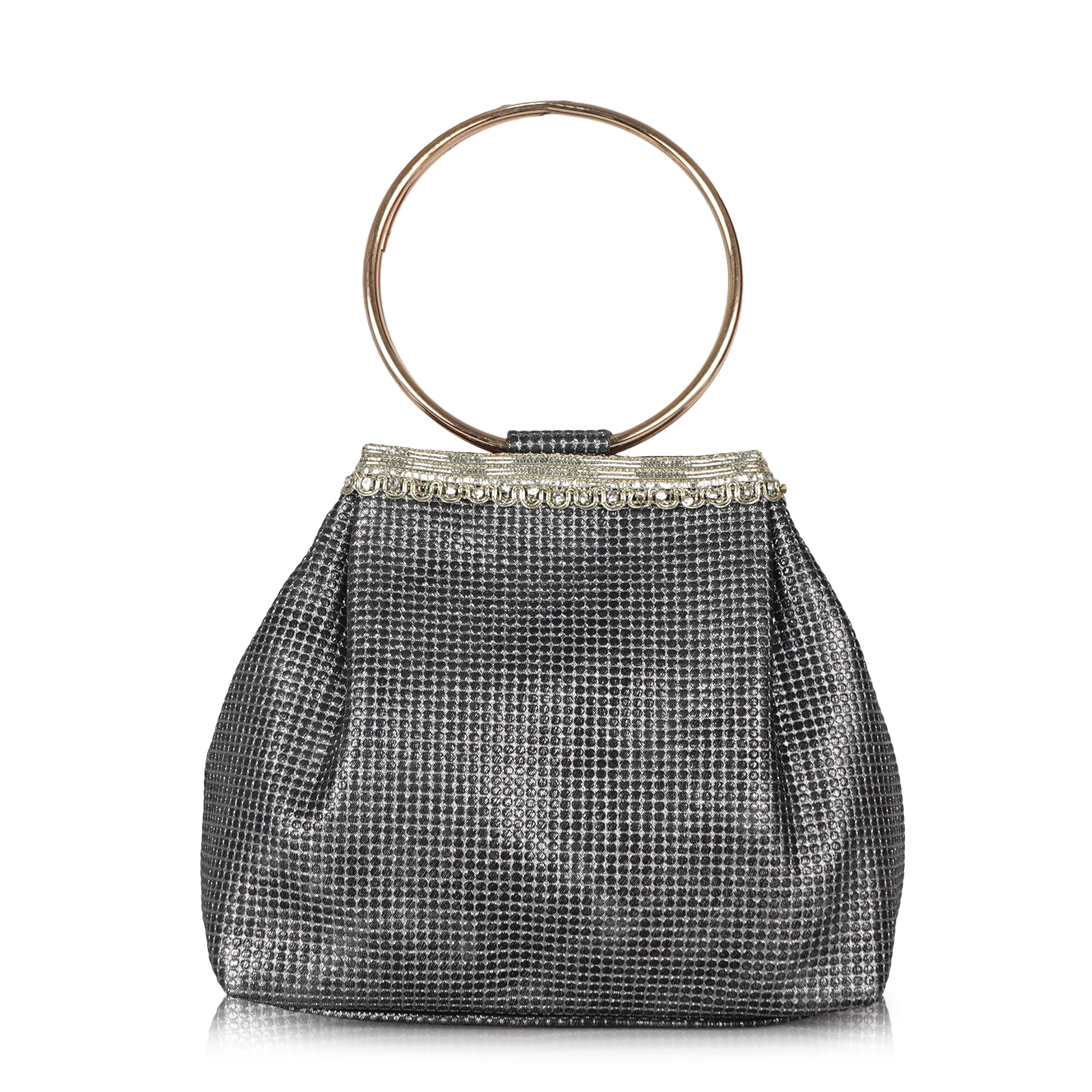 SILK Stylish Fancy Unique Designer Potli Bag – Top Handle Wedding Clutch For Women & Girl-image-39