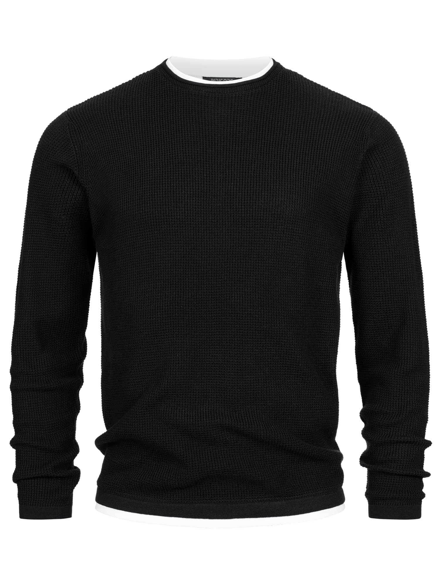 Indicode Herren INVillads Strickpullover Cardigan mit Rundhals-Ausschnitt
