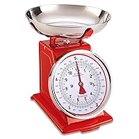 TERRAILLON - Bilancia da cucina vintage - Tara manuale, quadrante grande e vaschetta da 1 litro