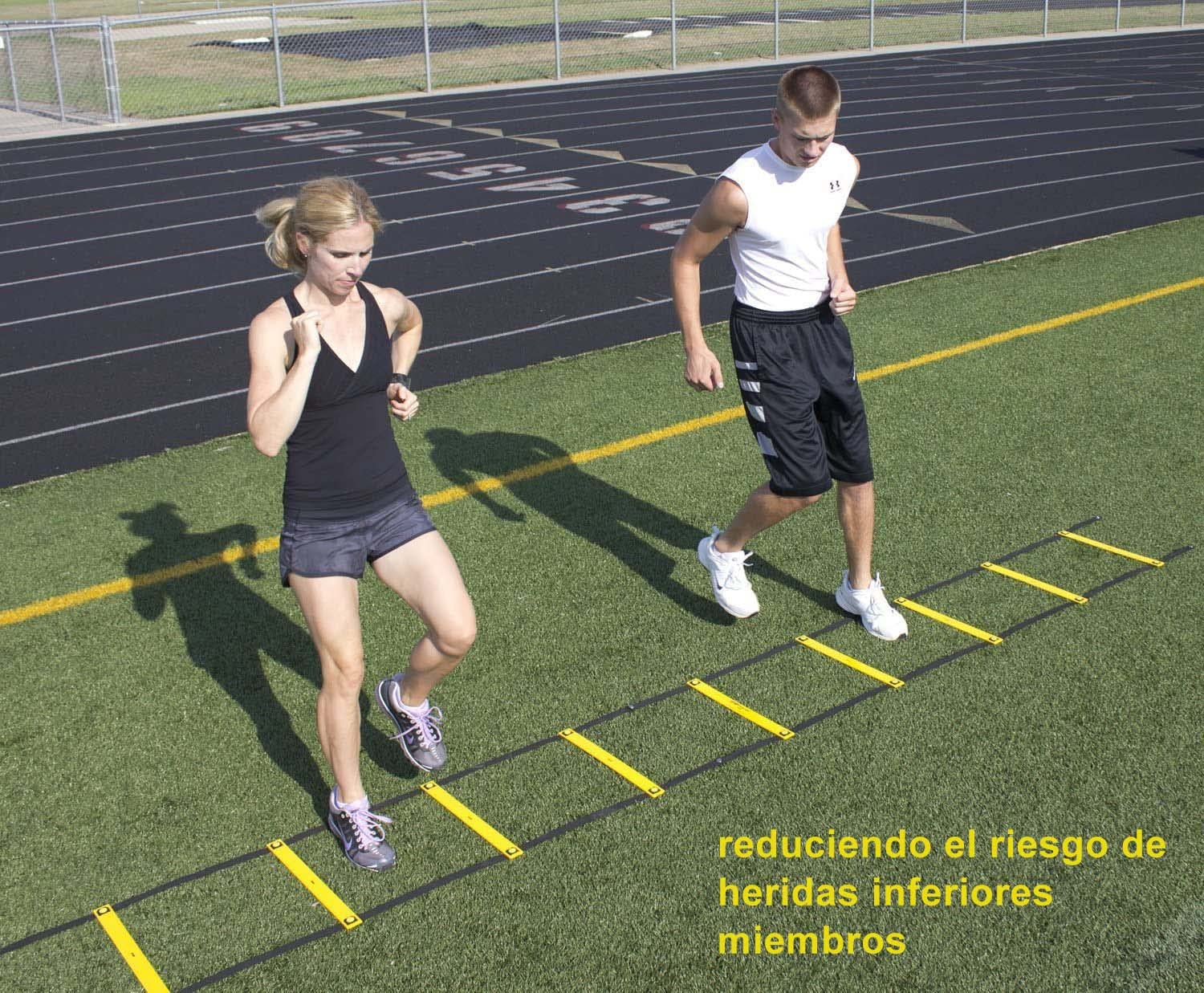 Set de Entrenamiento de Fútbol Agility Speed Ladder, Escalera de Coordinación 8m, 16 Conos Accesorios de Paracaidas Entrenamiento Futbol, Kit de Entrenamiento Futbol Niños y Adultos