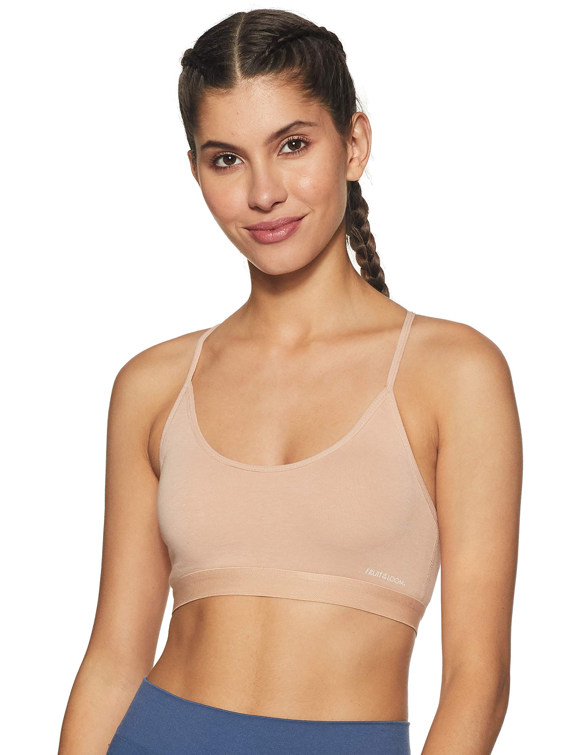 Fruit of the Loom Women's Cotton Double Layered Wire Free Sports Bra