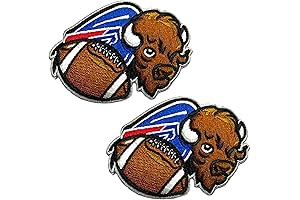2PCS Embroidered Iron on Buffalo Bills Patches for Creative DIY