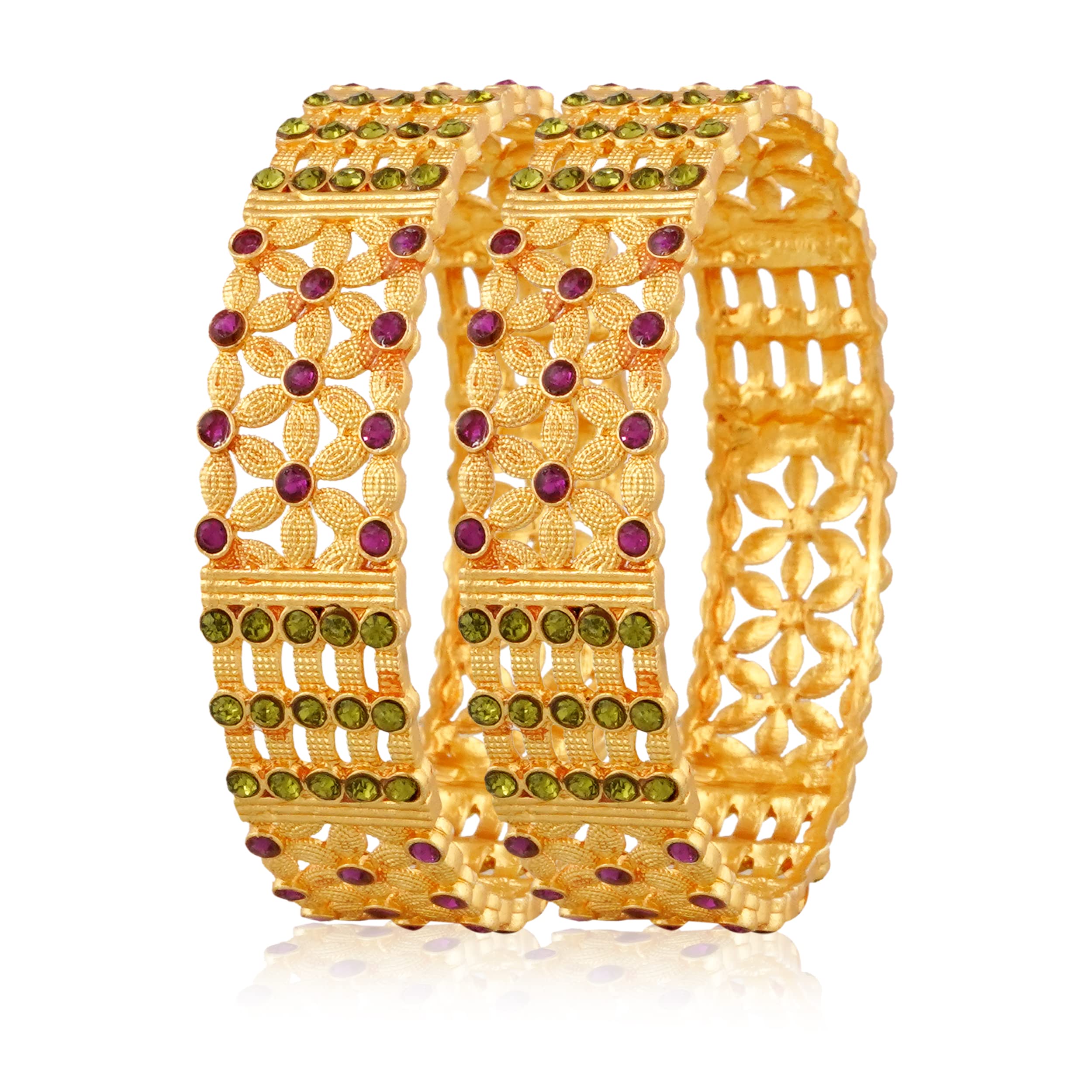 Mansiyaorange Classic AD ColoredStones Studded Hand Meena Two Artificial Bangles/Bangdi/Chudi/For Women (B0BSCJCLSG) Amazon Price History, Amazon Price Tracker