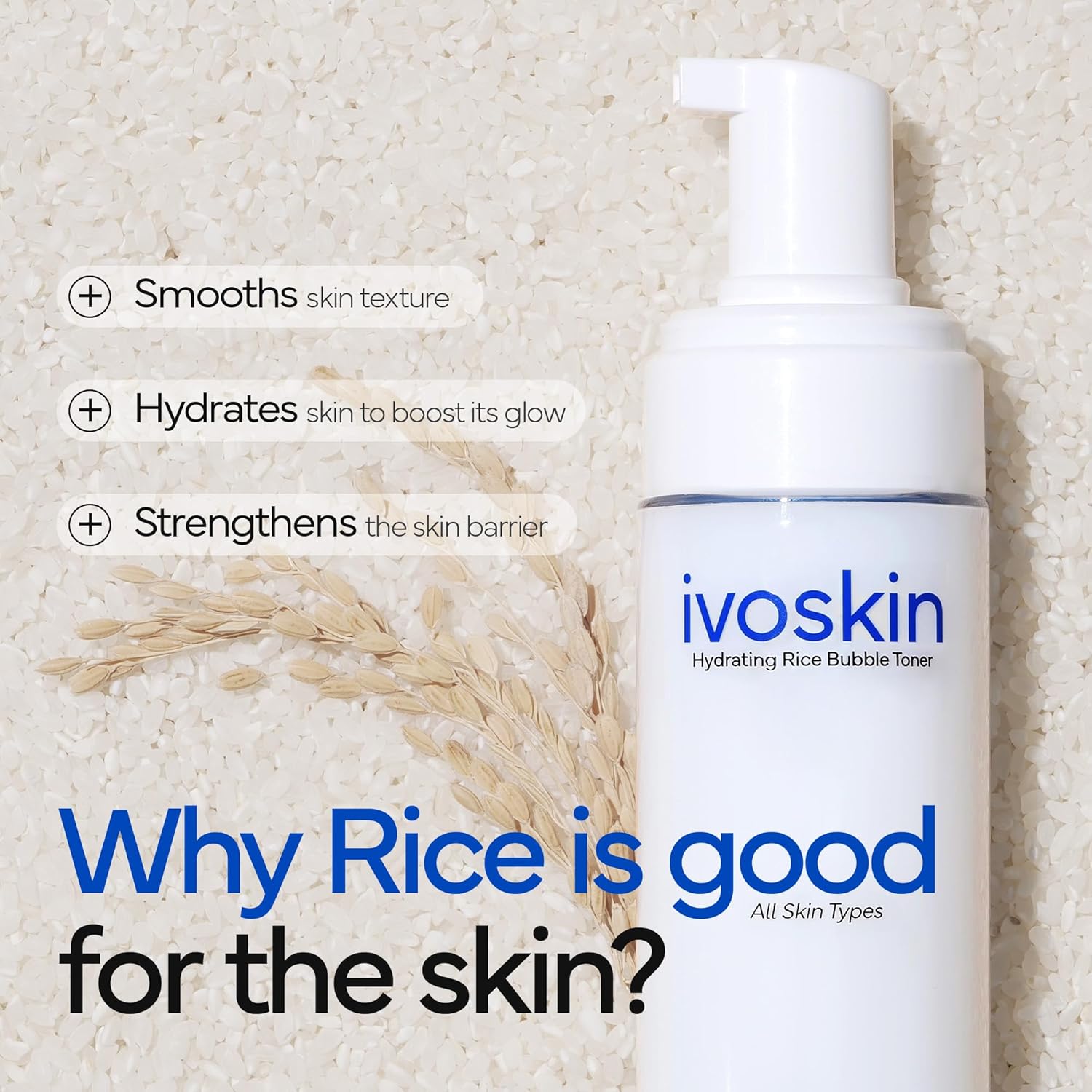 Rice Milky Bubble Facial Mask, Soothing & Hydrating Face Toner with Black Rice Extract & Niacinamide, Helps Support Skin Barrier and Glow for Sensitive Skin, Korean Skincare (5.07fl oz/ 150ml) - Image 5