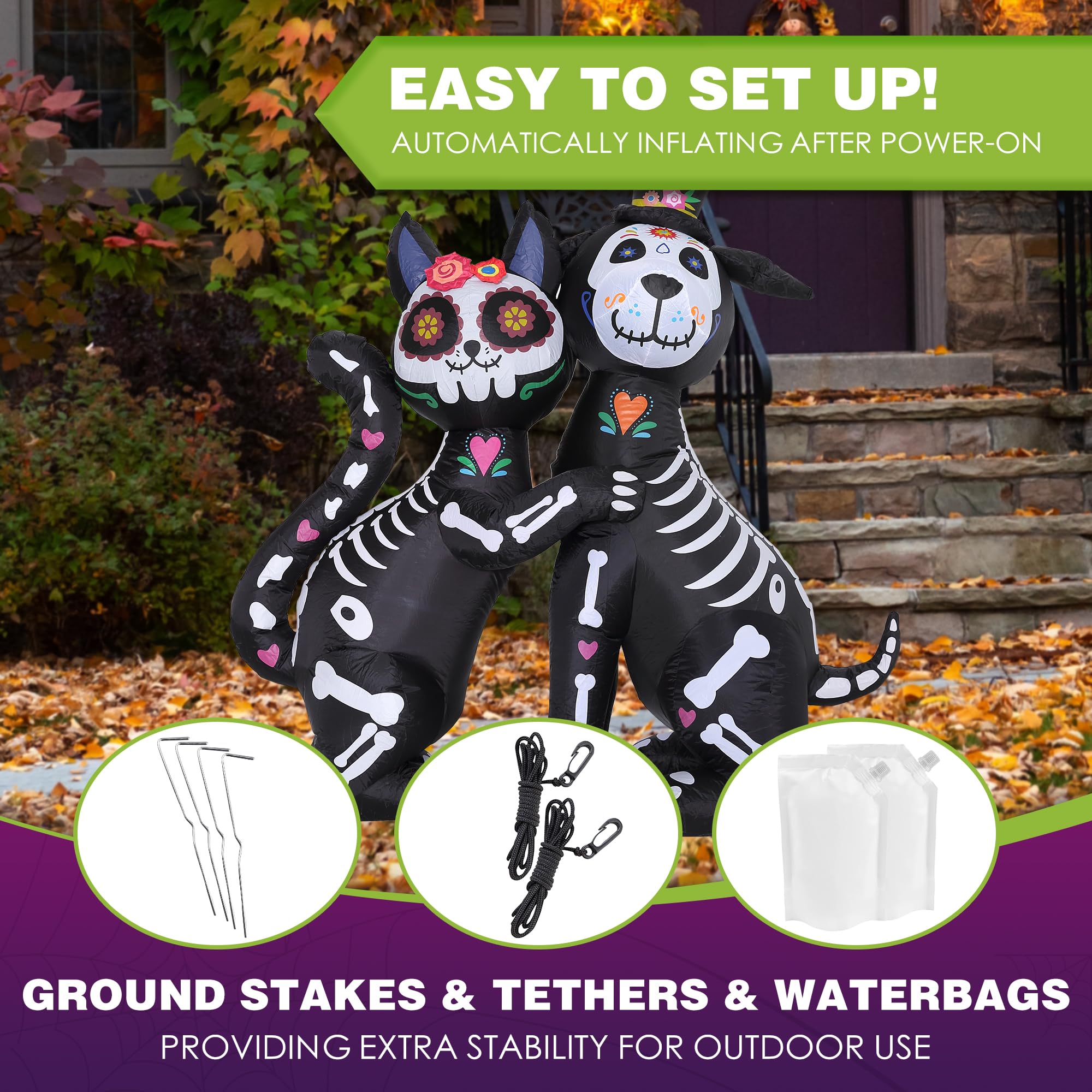 Sorcière Animée d'Halloween Taille Réelle Animatronique avec Phrases Préenregistrées Bras Rouges Lumineux Posables Idéal pour Décoration de Vacances d'Halloween Effrayant Intérieur/extérieur
