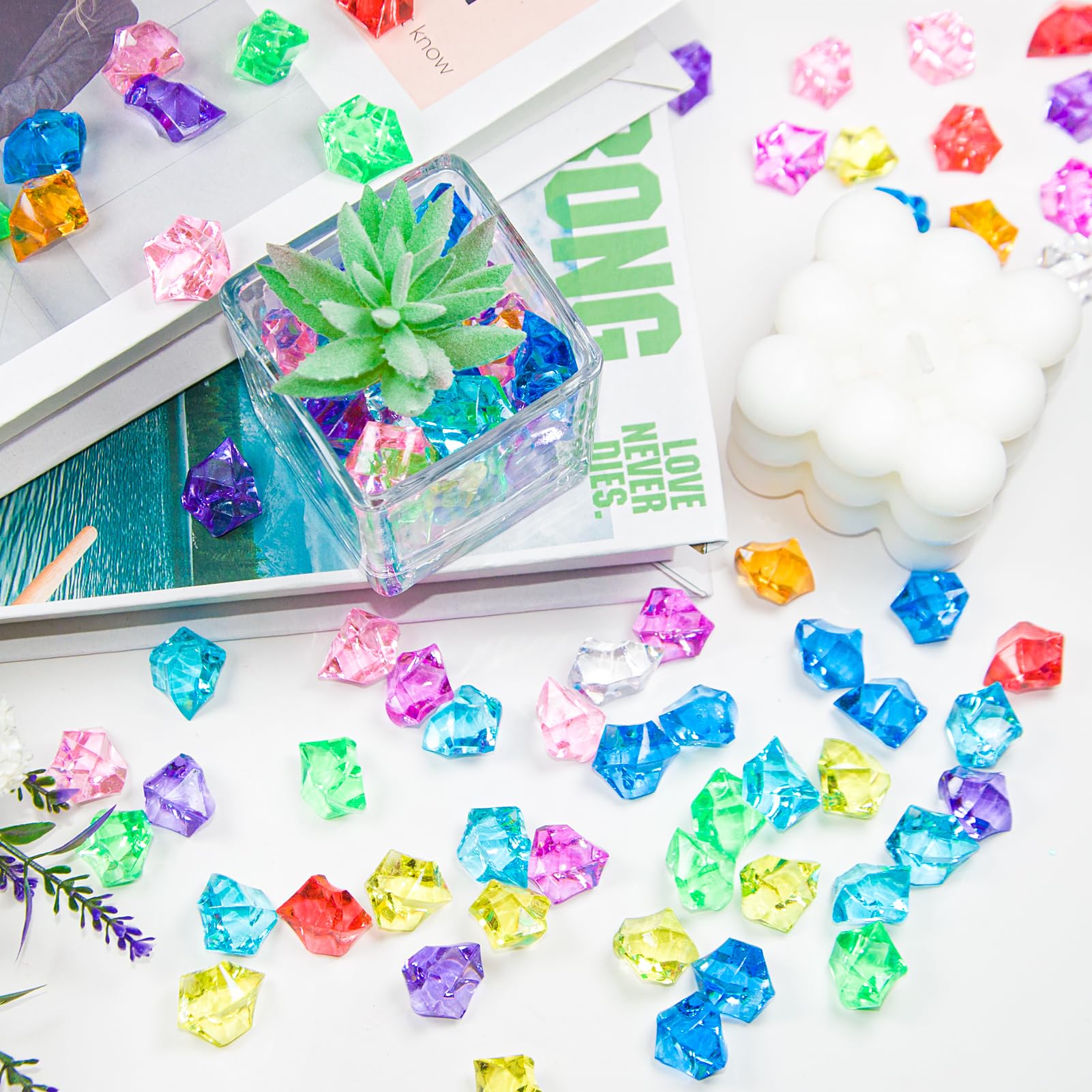 Amazon.co.jp: Featuman マルチカラークリスタル宝石 プラスチック