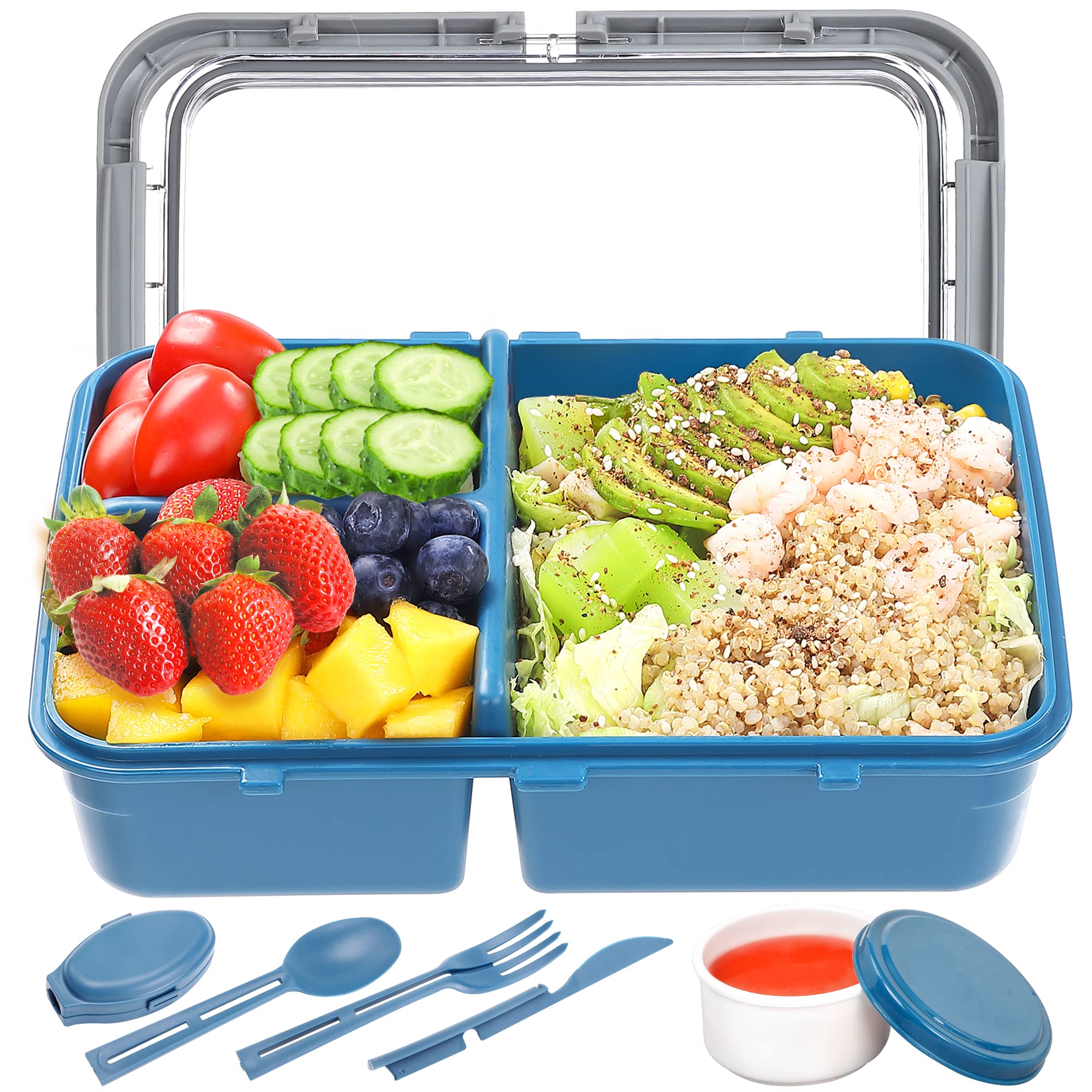 Buy Large Bento Box Lunch Box 52oz Big Japanese Style Push N’Seal