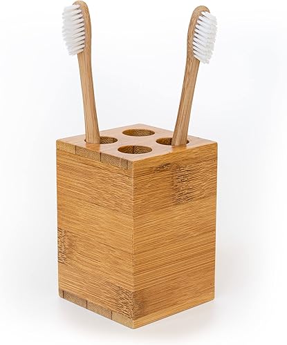 Miniatura 2 de Soporte para cepillos de dientes de bambú