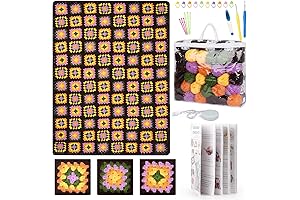 Katech Granny Square Blanket Kit for Beginners