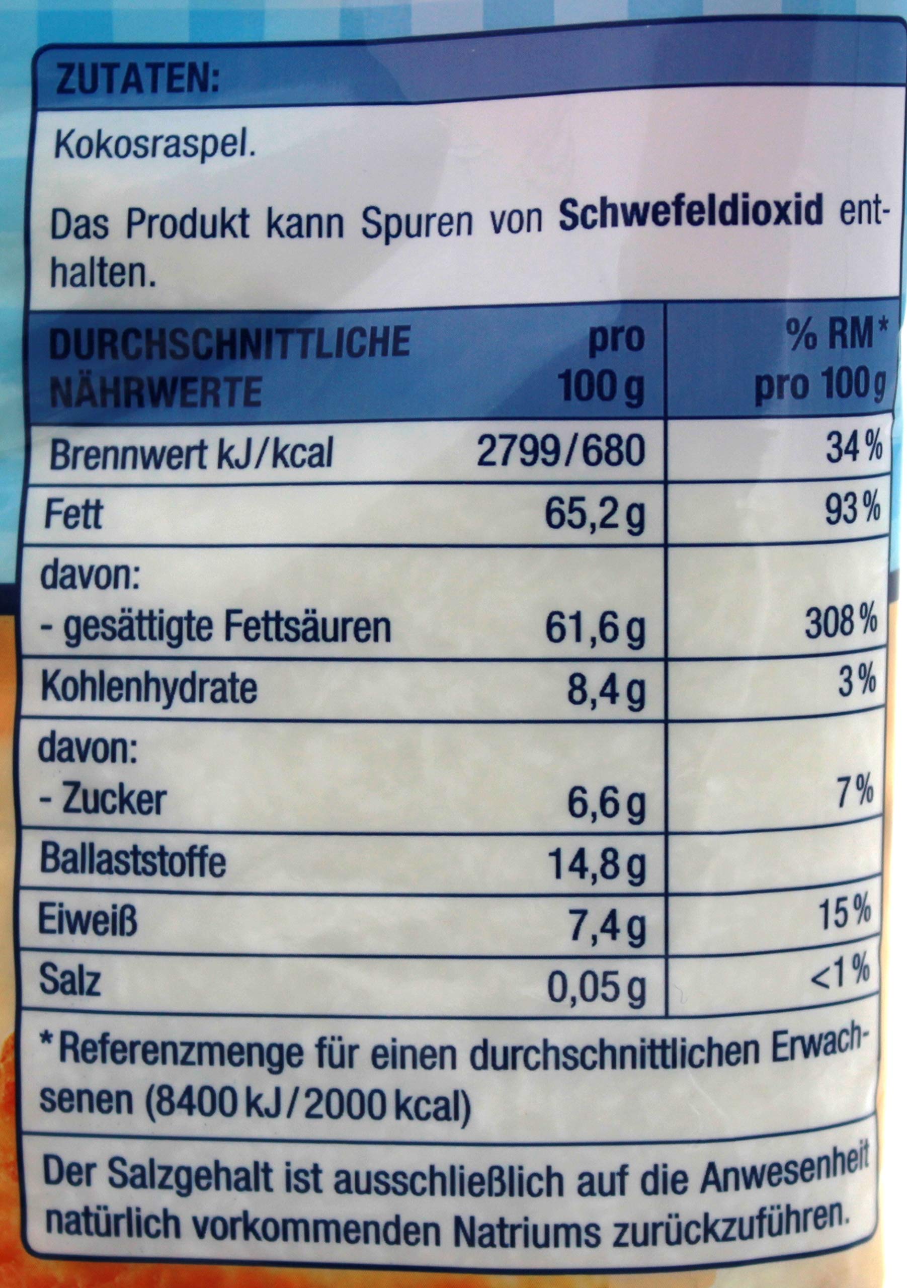 Gut & Günstig Kokosraspeln fein, 25er Pack (25 x 200g)