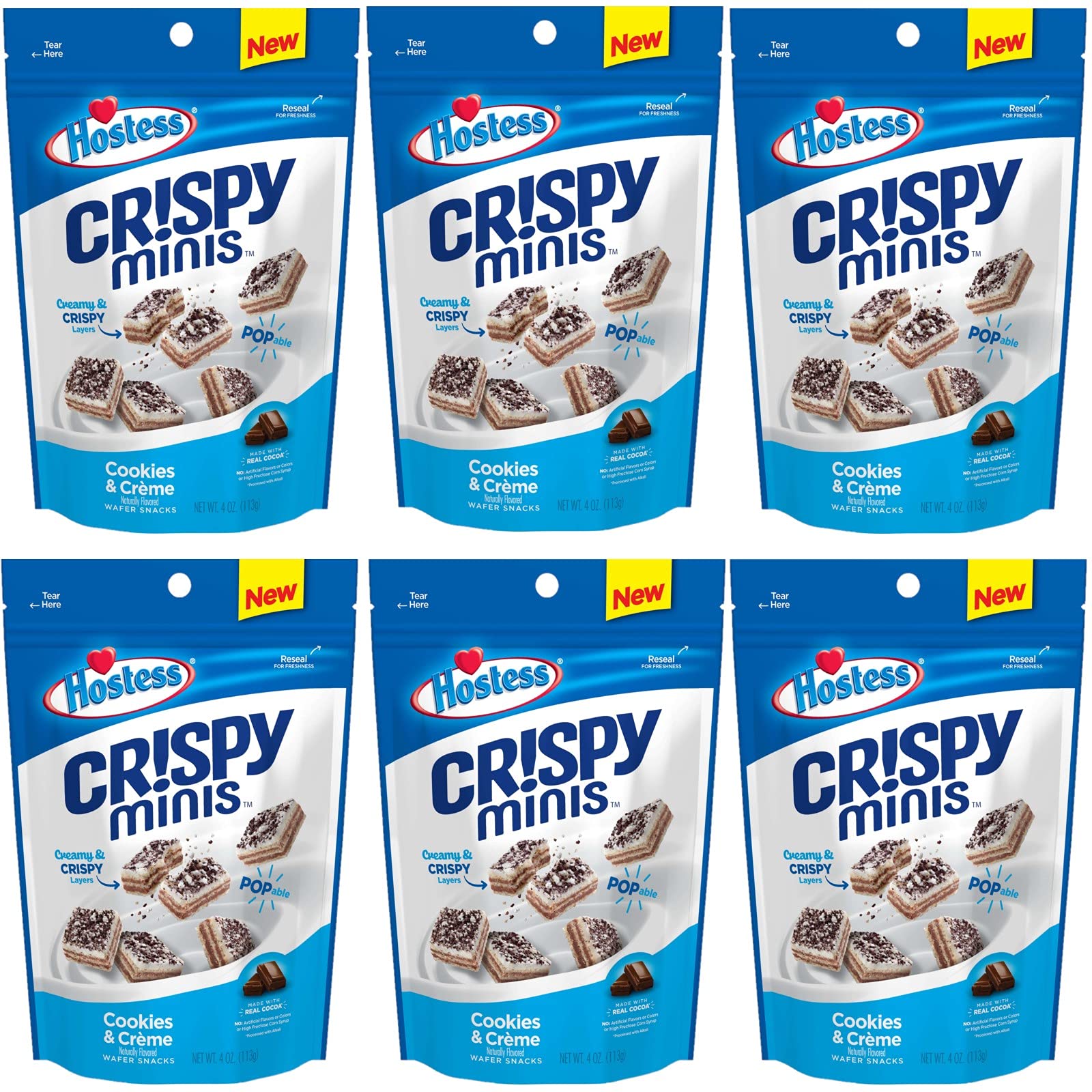 Hostess Crispy Minis Wafer Snacks Strawberries Creme
