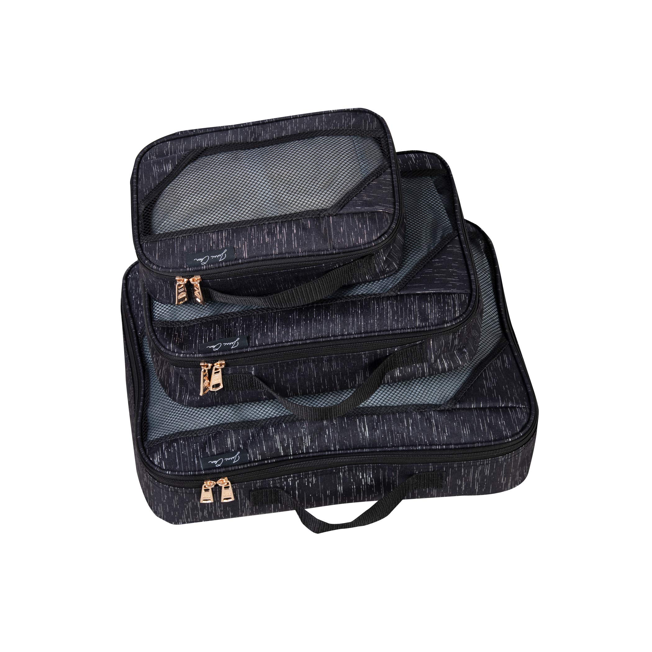 Jenni ChanBryant Packing Cubes, Metallic Black
