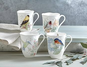 Amazon.com: Lenox Butterfly Meadow Flutter Porcelain Mugs