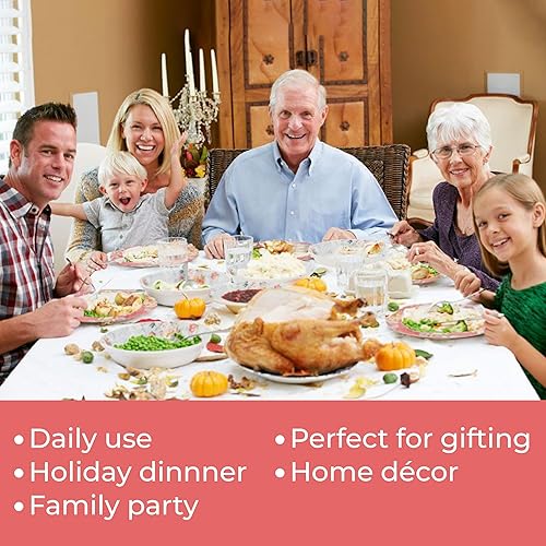 Miniatura 5 de Tudor - Juego de vajilla redonda de porcelana de alta calidad de 16 piezas, servicio para 4 personas, romero, ve 10 diseños en el interior