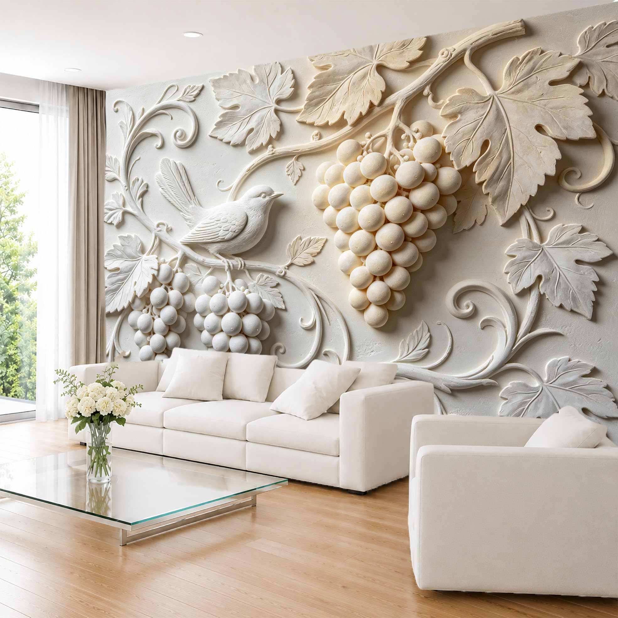 Póster decorativo grande de uvas de 150 x 105 cm para pared de dormitorio y oficina
