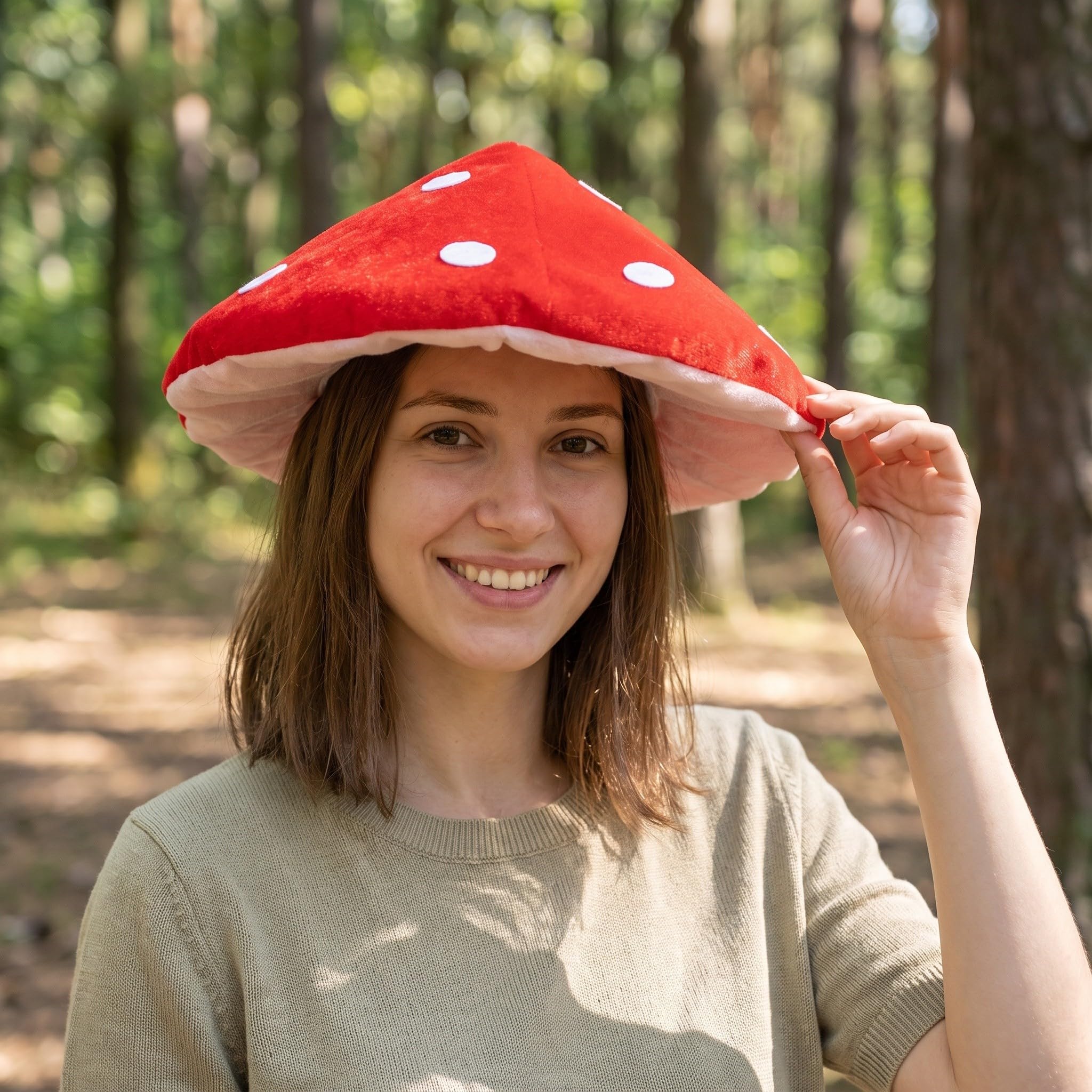 Veemoon 6 cappelli a forma di fungo rosso, cappello gigante a forma di
