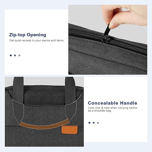 Miniatura 6 de MoKo Bolsa de hombro para tableta 9-11, se adapta a iPad Air M3Pro M5 de 11 pulgadas, iPad A16 2025, i-Pad 1098th 10.910.2, Surface Go 32 10.5, Tab