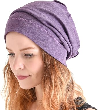 CHARM Mens Slouch Beanie Hat - Womens Organic Cotton Hipster Chemo Slouchy Cap