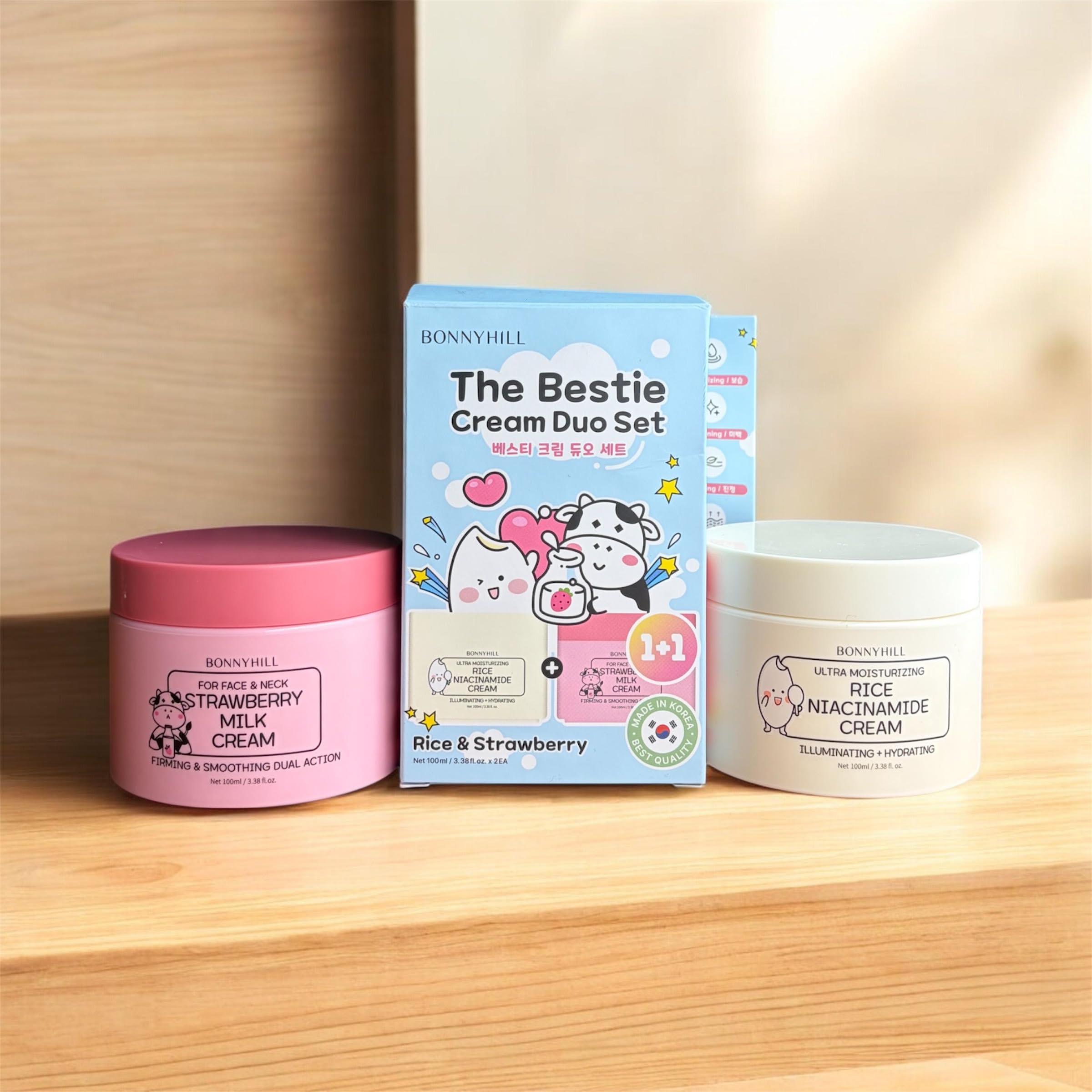 Amazon.com: BONNYHILL The Bestie Face Cream Duo Set, 2 x 3.38 fl