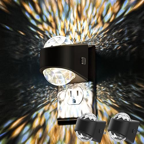 Miniatura 13 de Briignite Luz nocturna, luces nocturnas enchufables a la pared, proyector LED, luz nocturna blanca suave para dormitorio, brillo regulable, luz