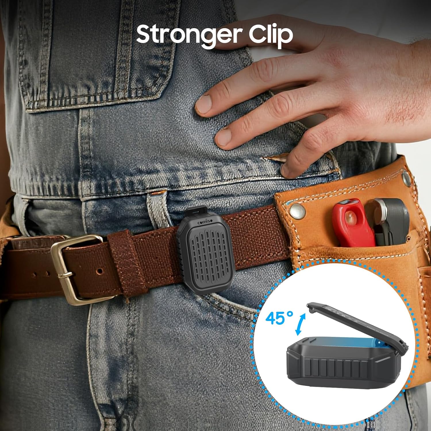 comiso Wearable Bluetooth Speakers, Clip-On Portable Mini Bluetooth Speaker with Built-in Mic for Hands-Free Music and Calls, Waterproof Up to 10 Hours Playtime, Small Wearable Clip On (Non-Magnetic) - Image 5