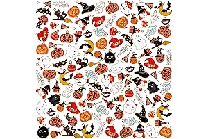 Halloween Pendants: Assortment of Spooky Enamel Charms