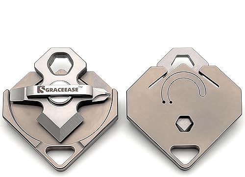 Herramienta multifunción EDC de aleación de titanio cuatro en uno, incluyendo cuchillo de desembalaje, destornillador, mango de tablero M8 y otras