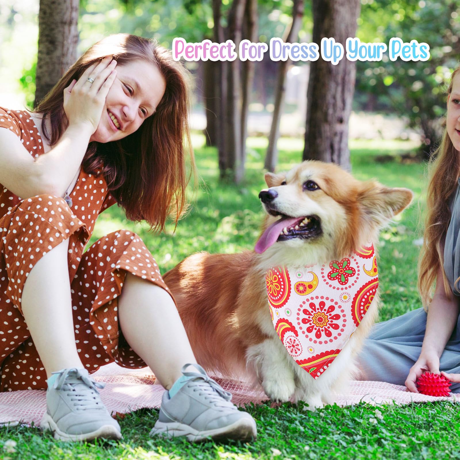 Sanwuta Hundehalstücher mit Paisleymuster, waschbar, verstellbar, für kleine, mittelgroße und große Hunde, Katzen, Kostüm-Zubehör, 100 Stück