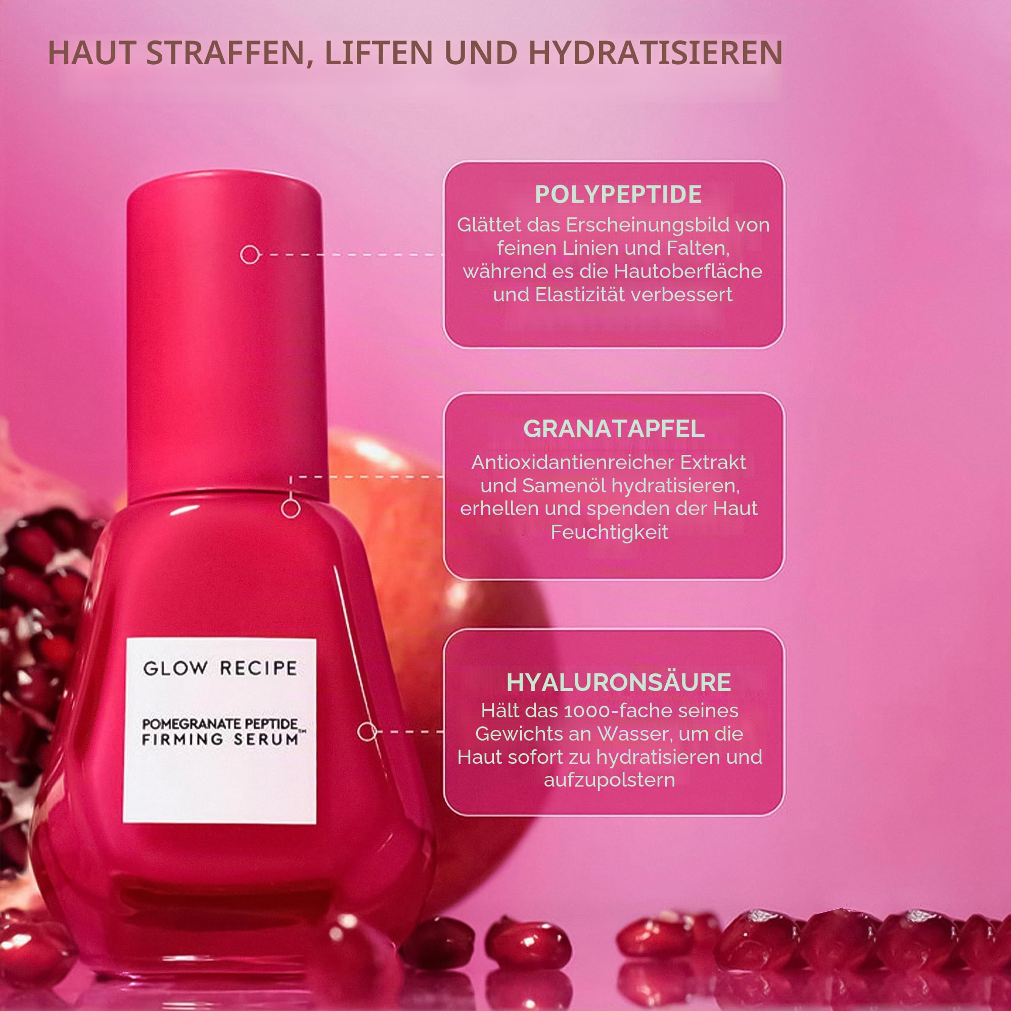 Glow Recipe - Hautpflegeset in Reisegröße mit Serum: Avocado Ceramid Serum + AHA BHA Soft Erdbeere Serum + Pflaumenserum