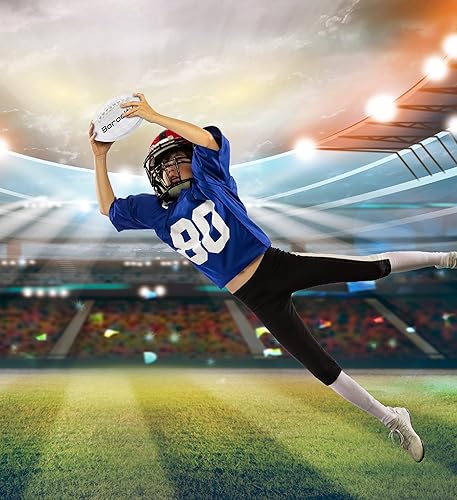 Miniatura 6 de Balón de Fútbol Premium para Niños y Niñas Balón Oficial de Partido con Patrón Hexagonal Reflectante Iridiscente Arcoíris, Duradero para Interiores,