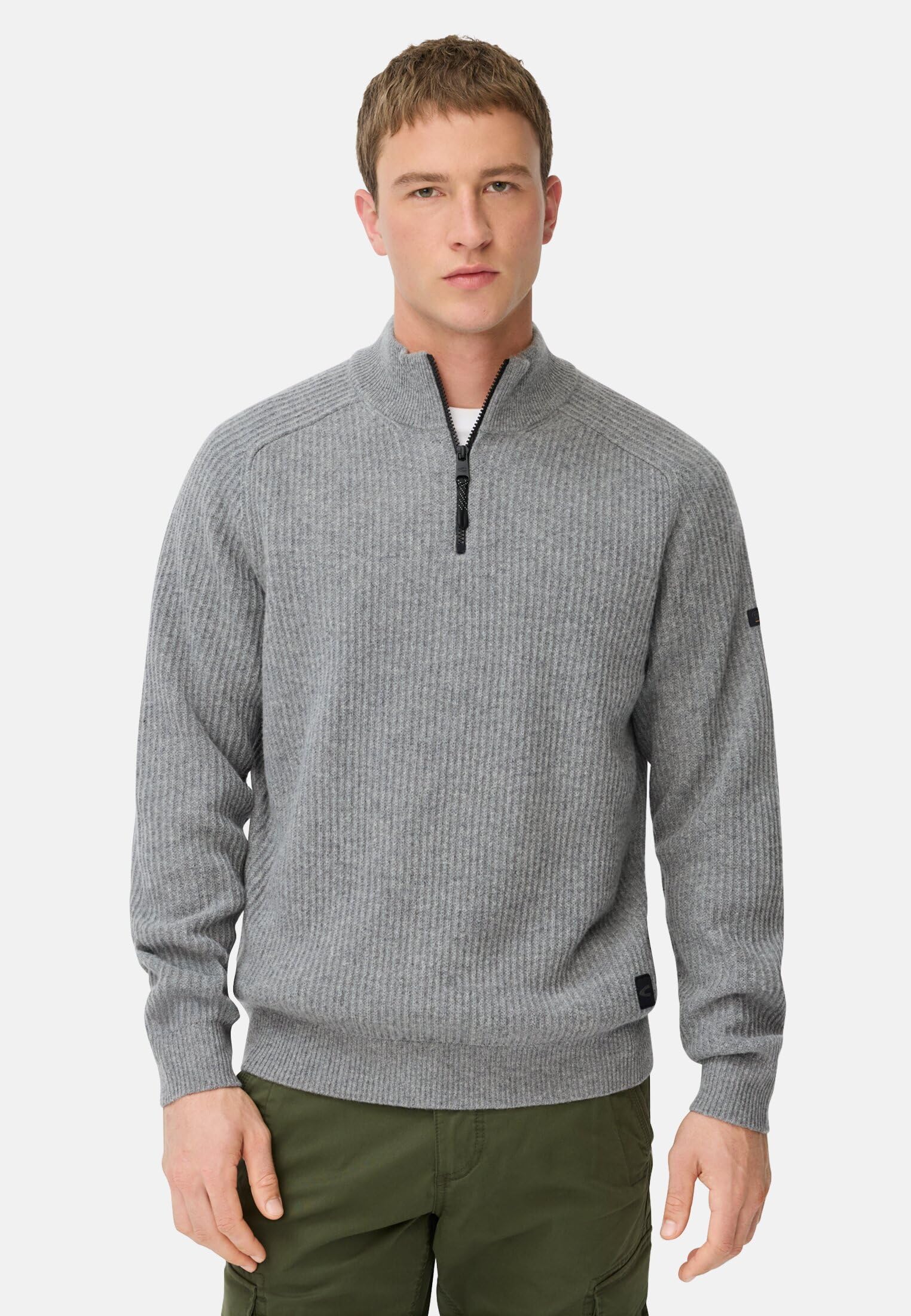 camel active Herren Strick-Troyer aus Reiner Lammwolle