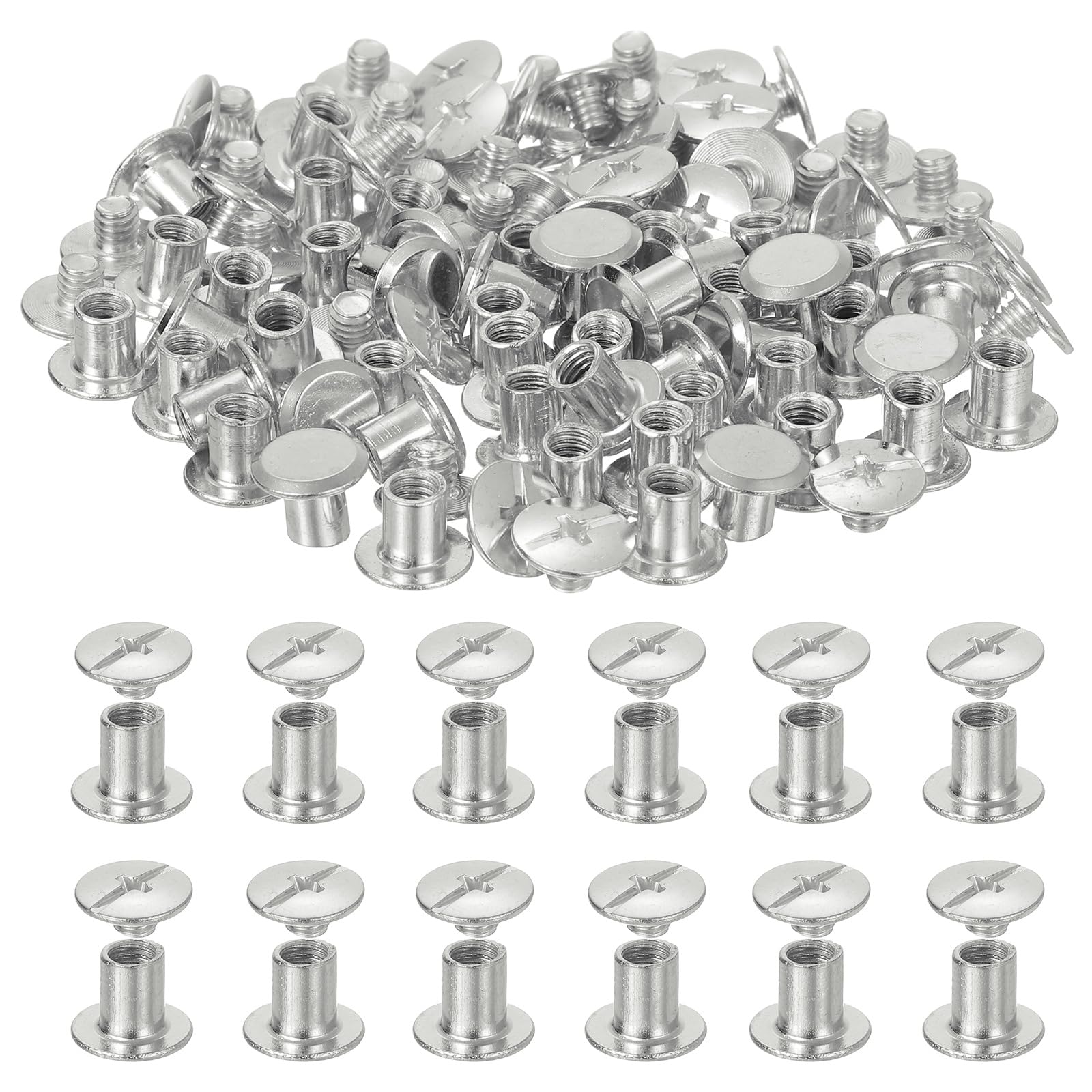 PATIKIL 11mm Chicago Screws Leather Rivets