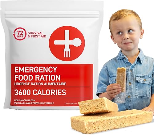 72 HRS Raciones de alimentos, raciones alimentarias de emergencia, raciones de emergencia 3600 calorías durante 72 horas, vida útil de 5 años,