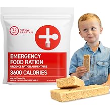 72 HRS Food Ration Bar Emergency Rations 1 PACK, 3600 Calories for 72 Hours, 5 Year Shelf Life Emergency Kit Ration Bars for Bug Out Bag Backpack for Survival Kits Supplies and Emergency Food Supply