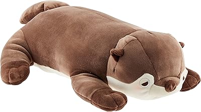 りぶはあと ボディーウォーマー 温活アニマルズ カワウソのくるり (全長約45cm) ぬいぐるみ 抗菌 84058-33