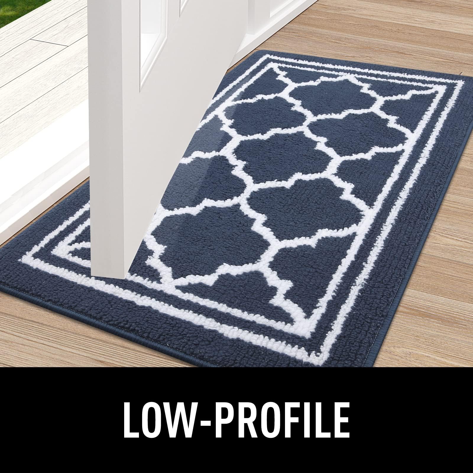 Homaxy Washable Door Mats Indoor, Dirt Trapper Mat Absorbent Non-Slip Low Profile Doormat for Entrance Inside, Kitchen - Image 4